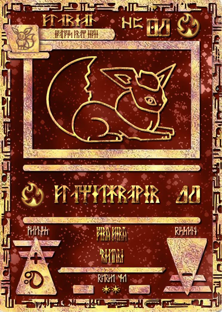 Ancient Flareon Custom Pokemon Card - ZabaTV