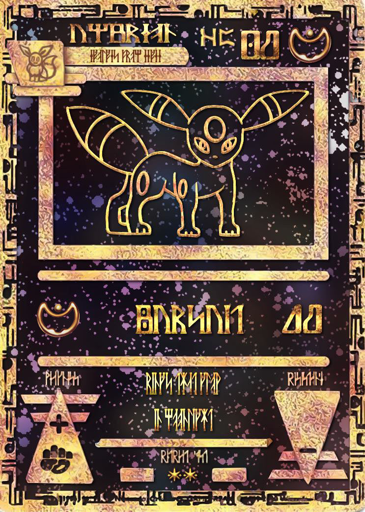 Ancient Umbreon Custom Pokemon Card - ZabaTV