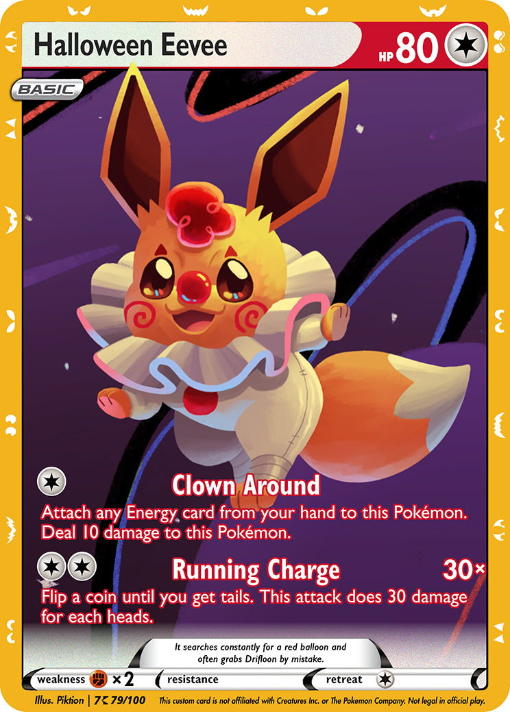 Halloween Eevee Custom Pokemon Card - ZabaTV