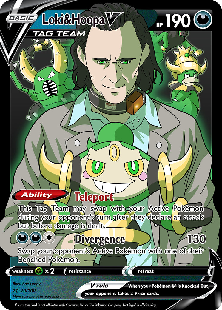 Loki & Hoopa V Custom Pokemon Card - ZabaTV