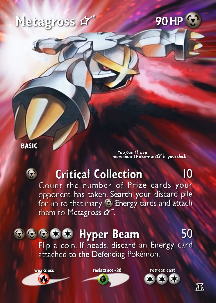 Metagross Star 113/113 Delta Species Extended Art Custom Pokemon Card - ZabaTV