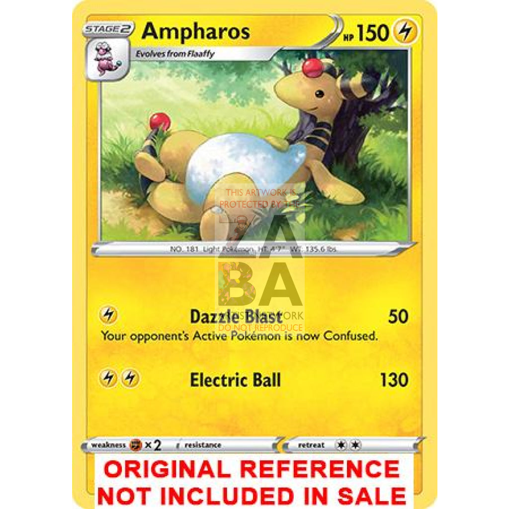 Ampharos 057/189 Darkness Ablaze Extended Art Custom Pokemon Card - ZabaTV