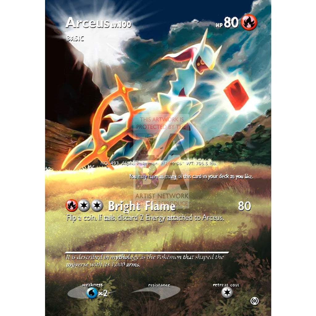 Arceus AR3 Platinum Arceus Extended Art Custom Pokemon Card - ZabaTV