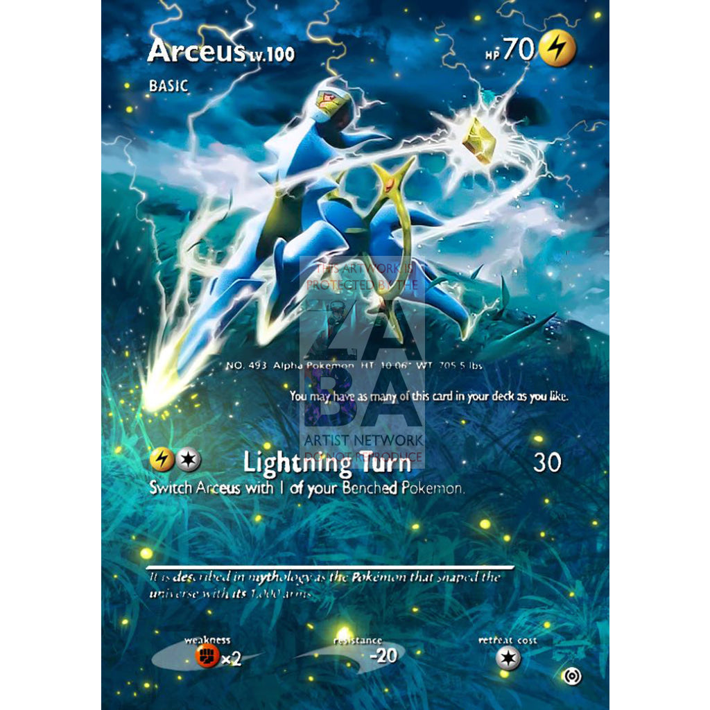 Arceus AR6 Platinum Arceus Extended Art Custom Pokemon Card - ZabaTV