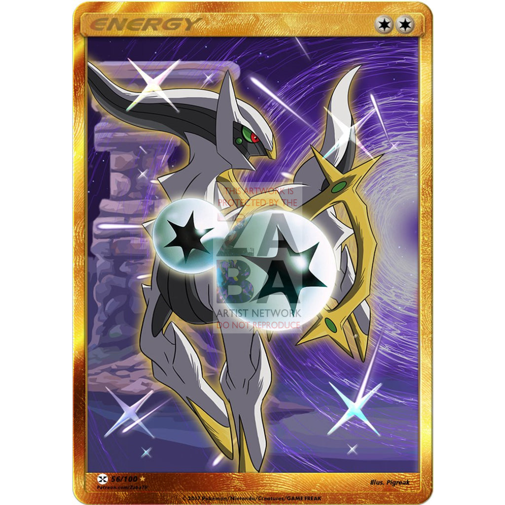 Arceus Double Colorless Energy Secret Rare Custom Pokemon Card - ZabaTV