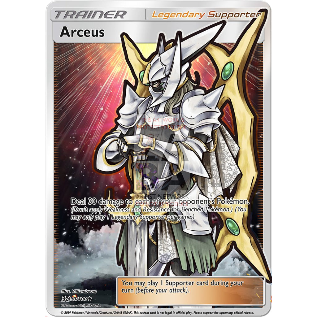 Arceus (Legendary Trainer) Custom Pokemon Card - ZabaTV