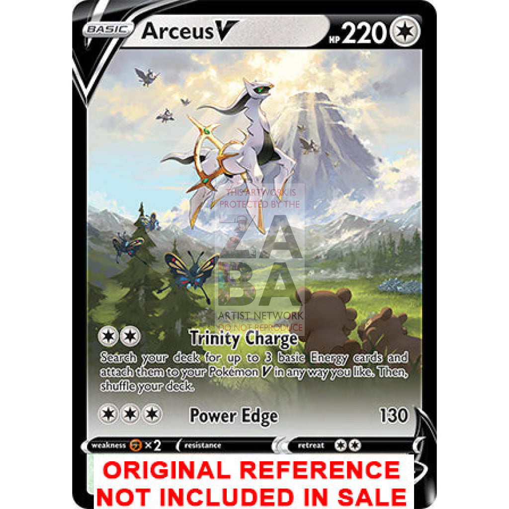 Arceus V Swsh204 Promo Extended Art Custom Pokemon Card
