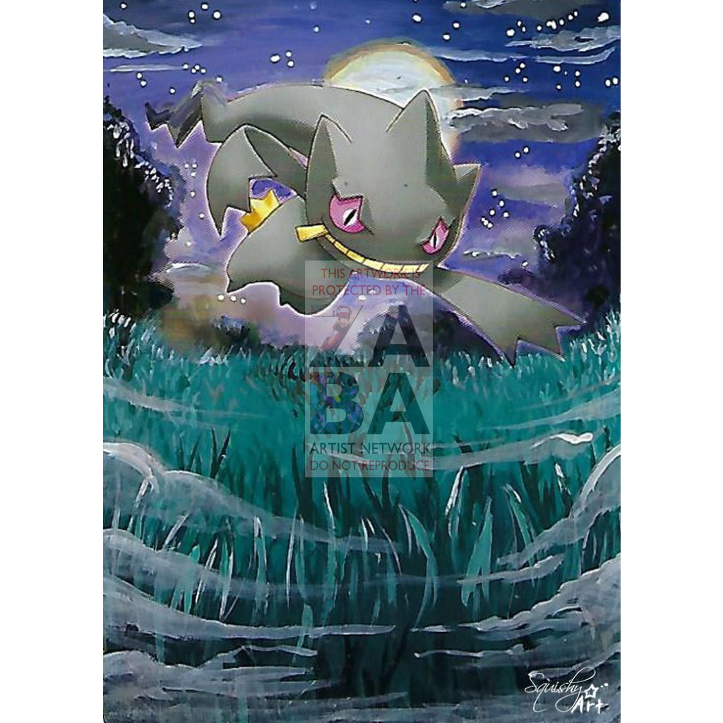 Banette 23/132 Secret Wonders Extended Art Custom Pokemon Card Textless Silver Holographic