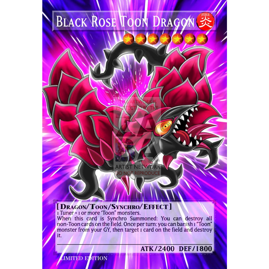 Black Rose Toon Dragon Full Art ORICA - Custom Yu-Gi-Oh! Card - ZabaTV