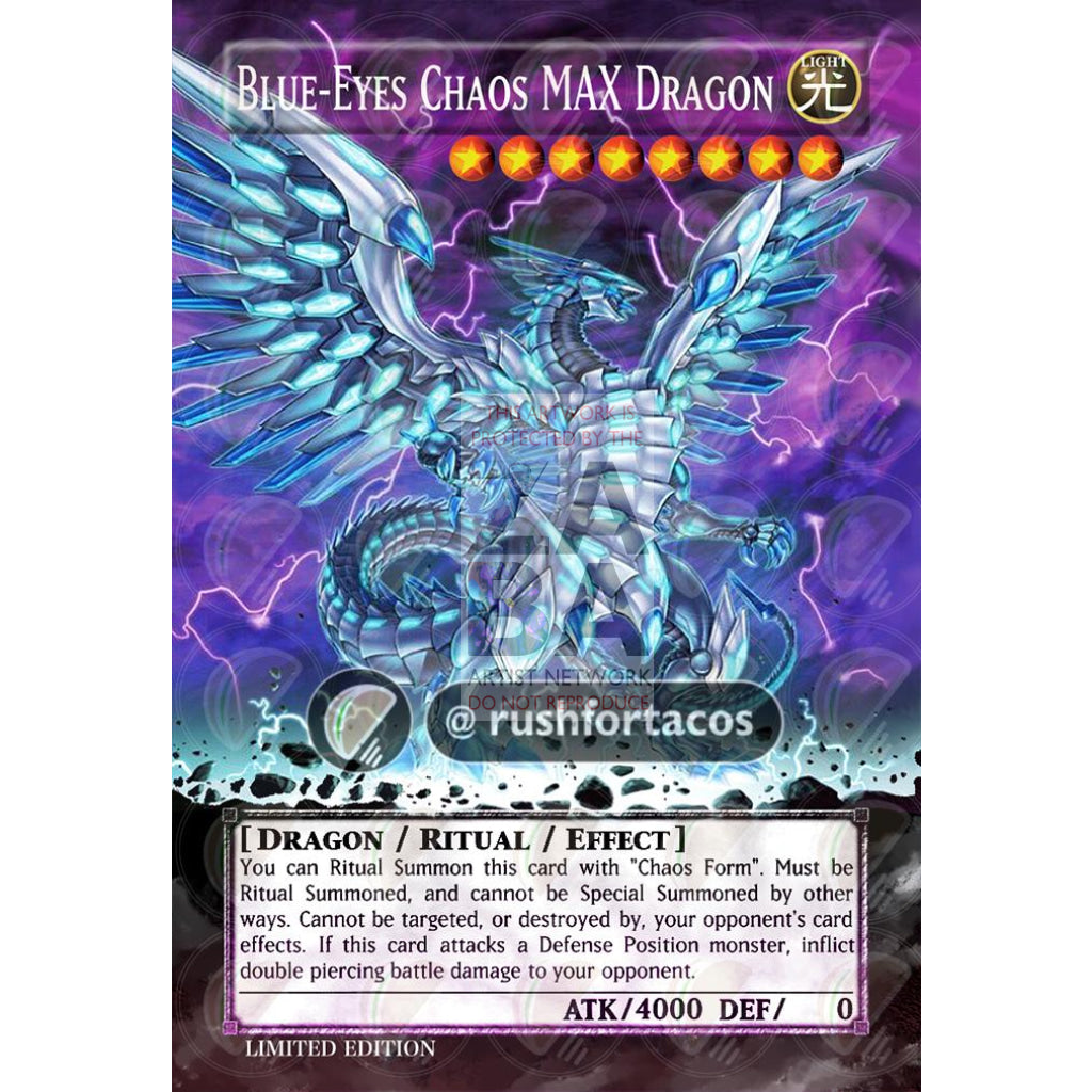 Blue-Eyes Chaos MAX Dragon Full Art ORICA - Custom Yu-Gi-Oh! Card - ZabaTV
