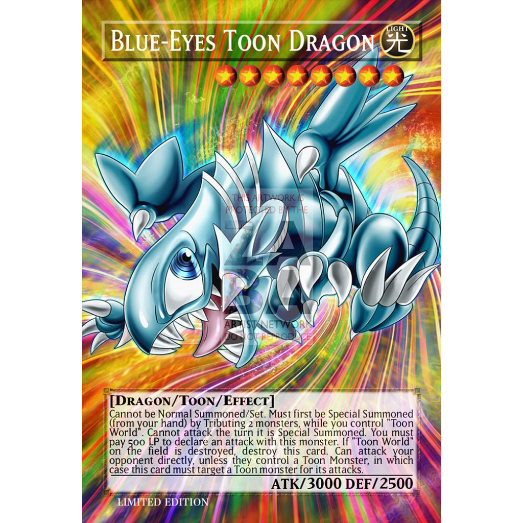 Blue-Eyes Toon Dragon v. 2 Full Art ORICA - Custom Yu-Gi-Oh! Card - ZabaTV