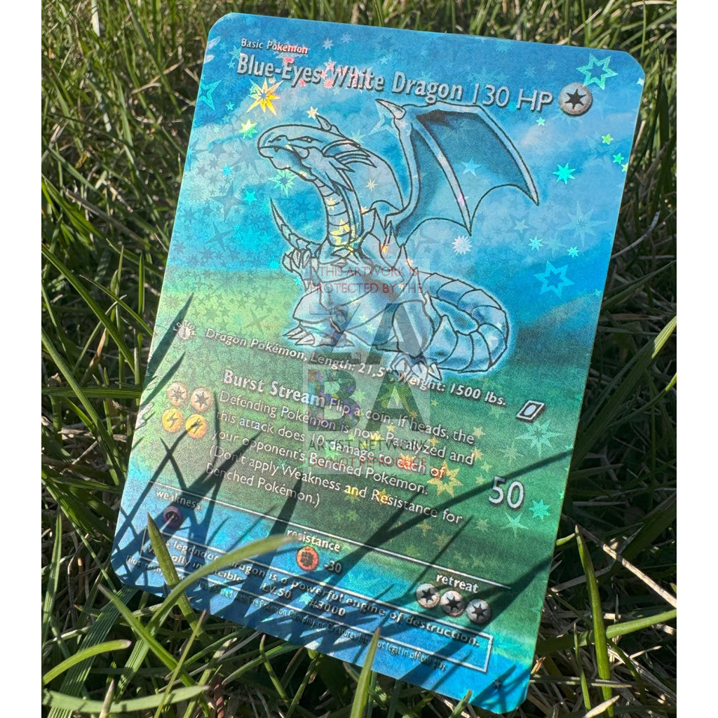 Blue-Eyes White Dragon As A Pokemon Card V2 Custom Yu-Gi-Oh!