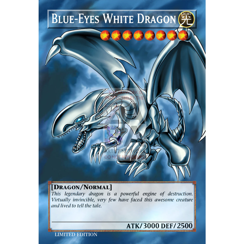 Blue-Eyes White Dragon as a Red-Eyes Black Dragon Custom YuGiOh Card - ZabaTV