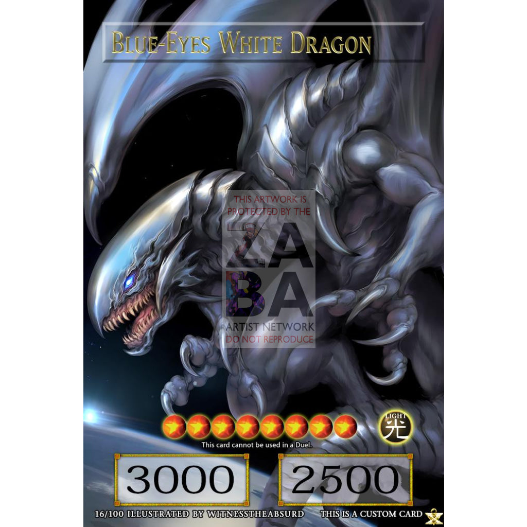 Blue-Eyes White Dragon FULL ART ORICA - Custom Yu-Gi-Oh! Card - ZabaTV