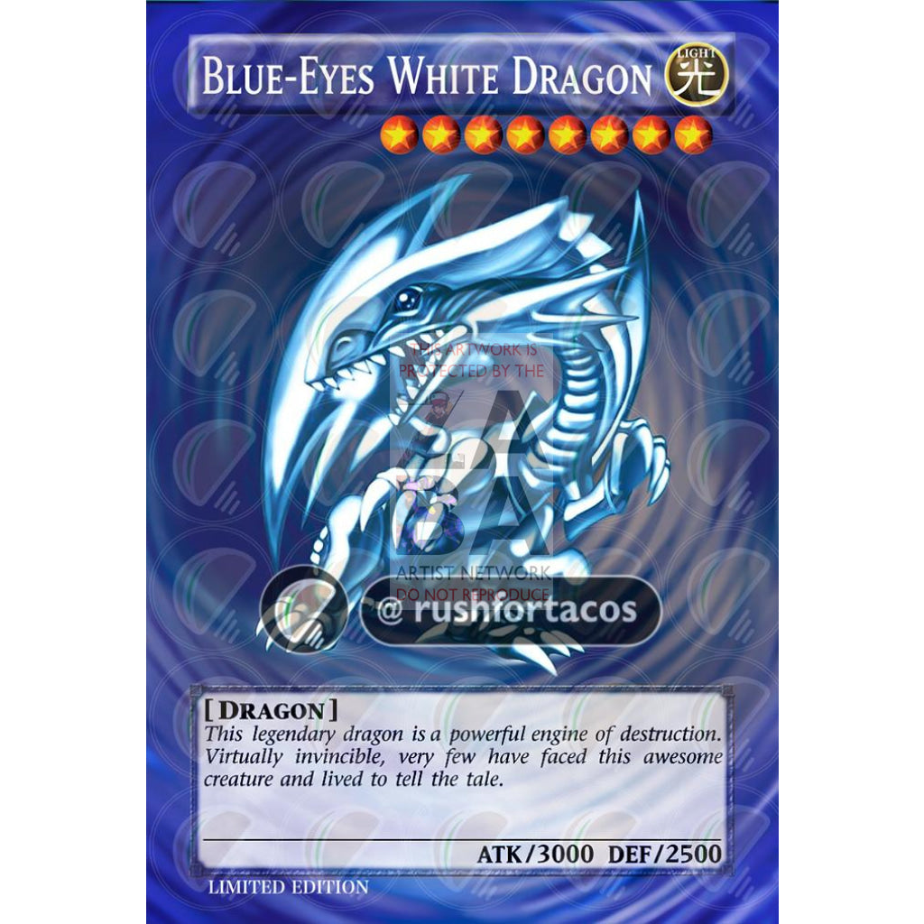 Blue Eyes White Dragon Full Art ORICA - Custom Yu-Gi-Oh! Card - ZabaTV