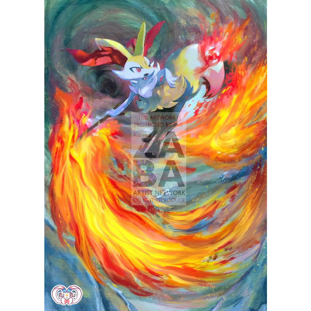 Braixen 26/162 BREAKthrough Extended Art Custom Pokemon Card - ZabaTV
