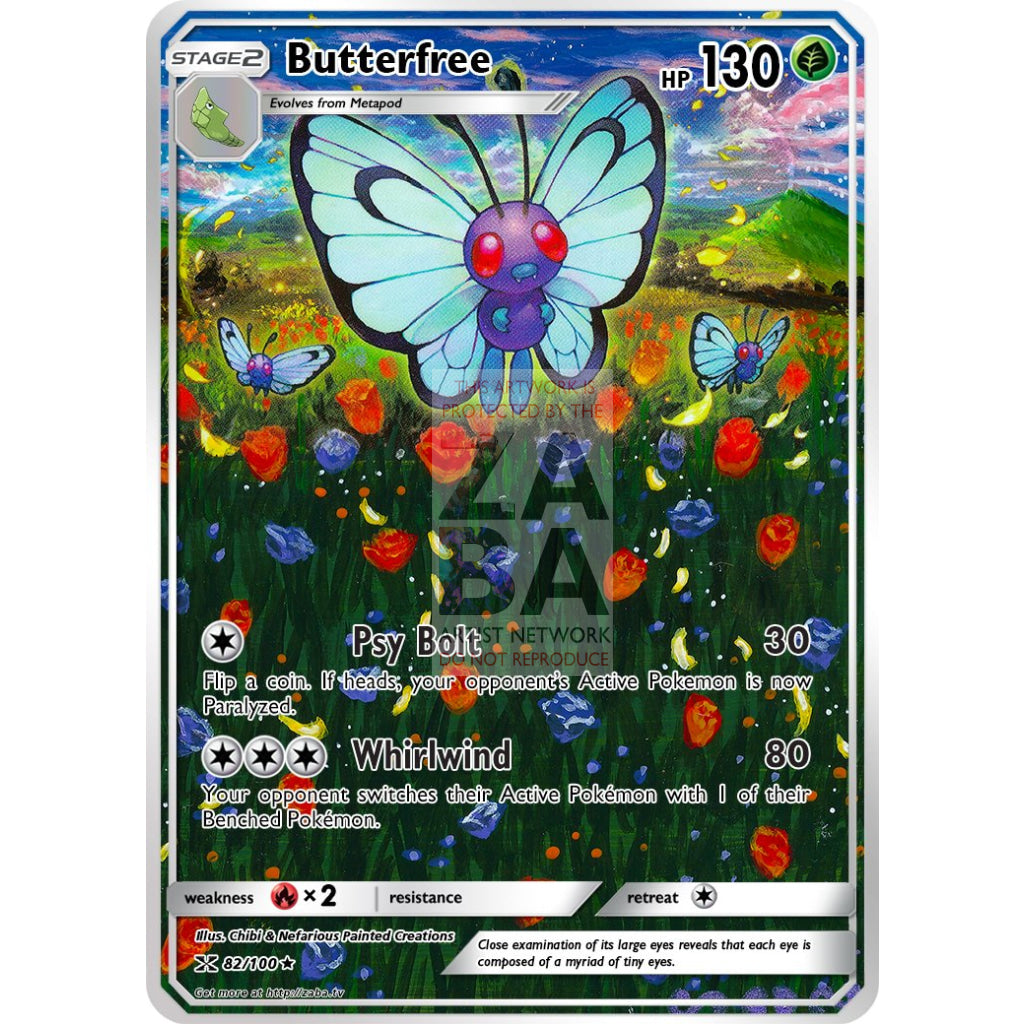 Butterfree 3/149 Sun & Moon Extended Art Custom Pokemon Card - ZabaTV