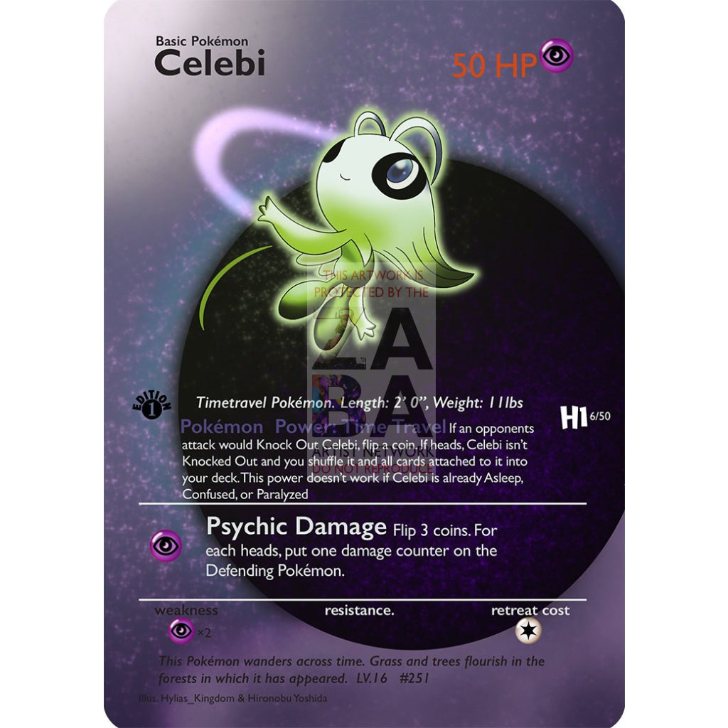 Celebi 3/64 Neo Revelation Extended Art Custom Pokemon Card - ZabaTV