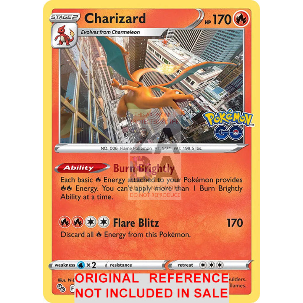 Charizard 010/078 Pokemon GO Extended Art Custom Pokemon Card - ZabaTV
