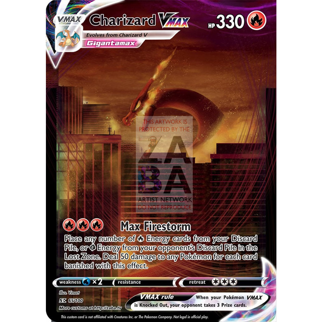 Charizard VMAX Custom Pokemon Card - ZabaTV