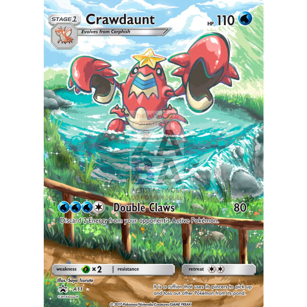 Crawdaunt 25/111 Crimson Invasion Extended Art Custom Pokemon Card - ZabaTV