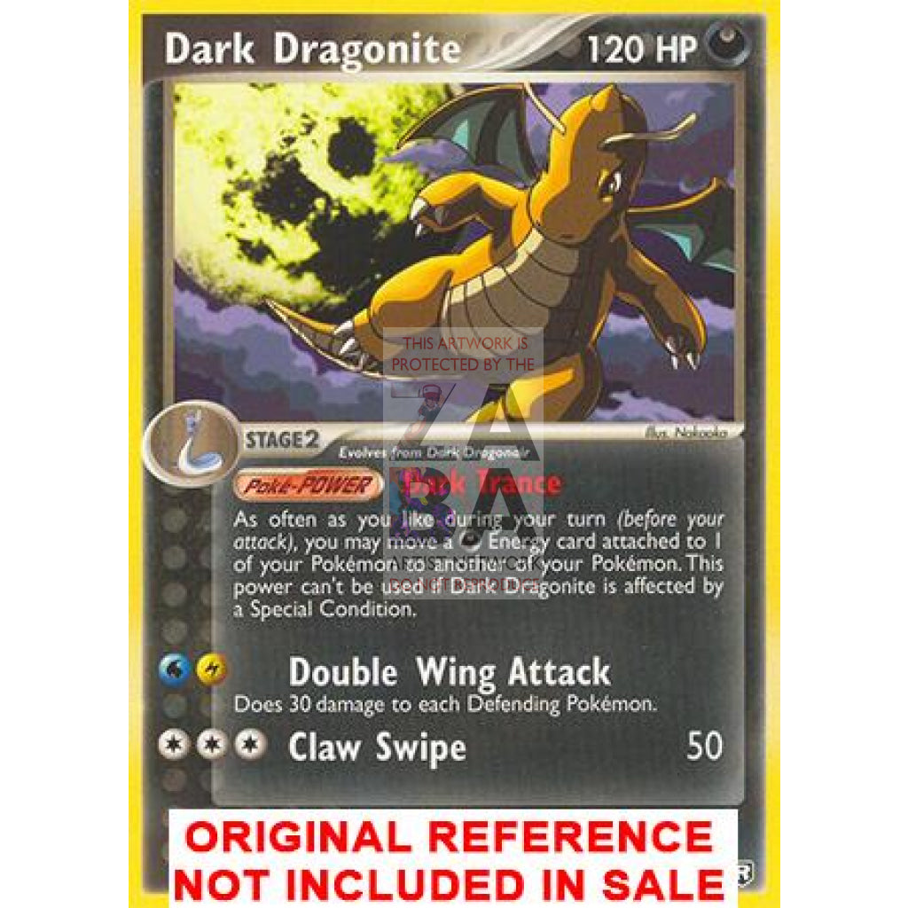 Dark Dragonite 15/109 Team Rocket Returns Extended Art Custom Pokemon Card - ZabaTV