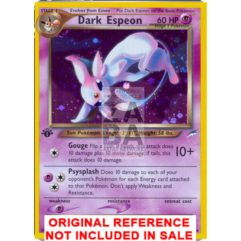Dark Espeon 4/105 Neo Destiny Extended Art Custom Pokemon Card - ZabaTV