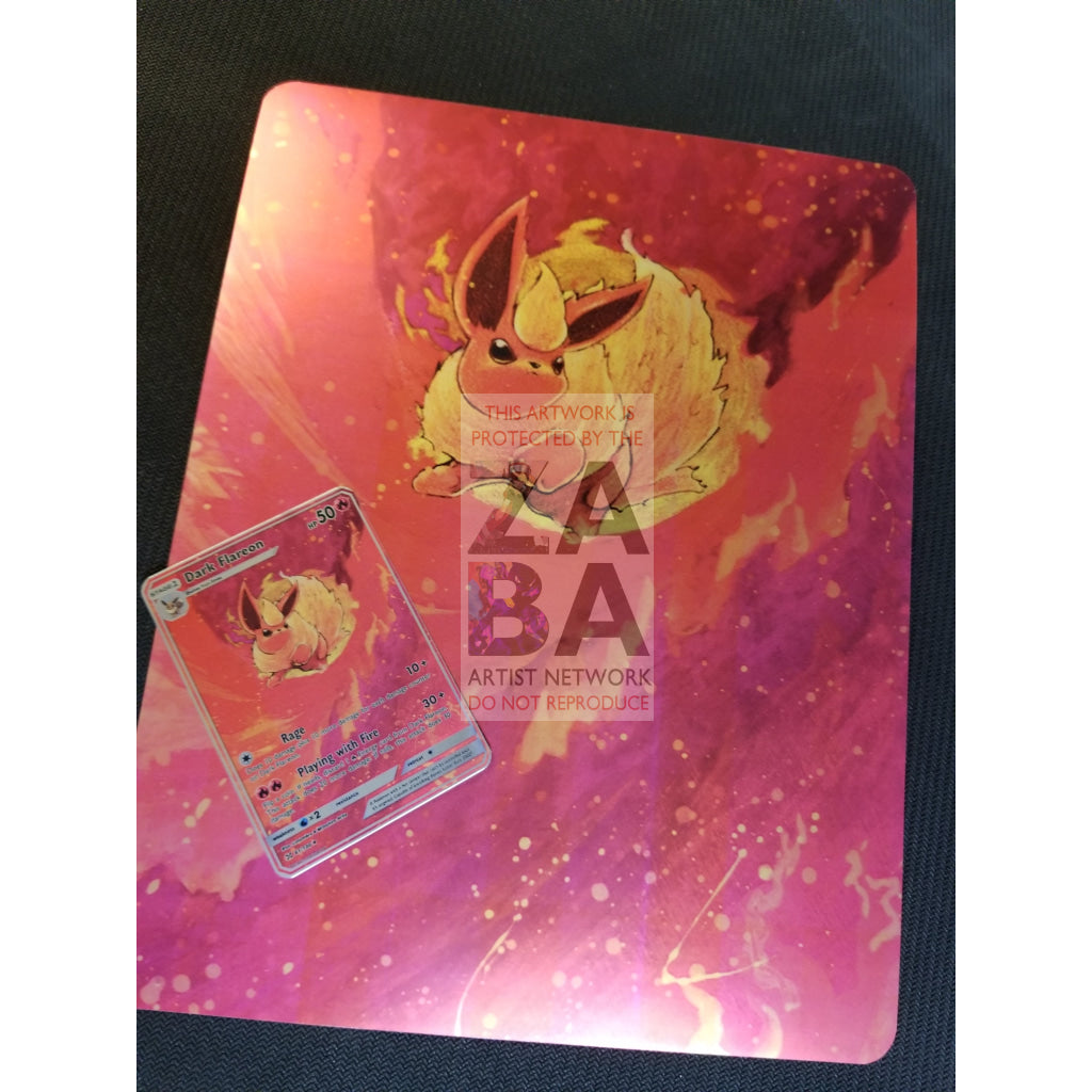 Dark Flareon Team Rocket 35/82 8"x10.5" Holographic Poster + Card Gift Set - ZabaTV