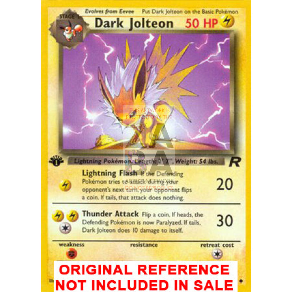 Dark Jolteon 38/82 Team Rocket Extended Art Custom Pokemon Card - ZabaTV