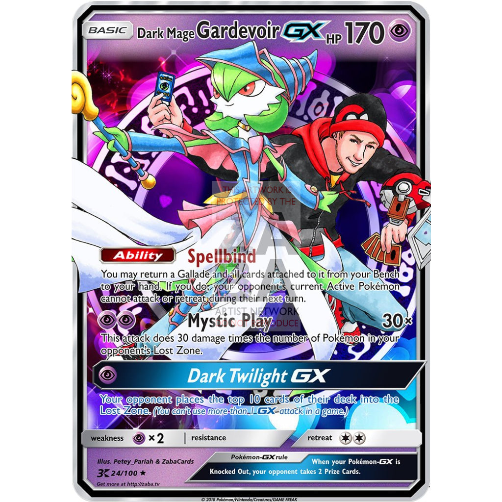 Dark Mage Gardevoir GX Custom Yu-Gi-Oh x Pokemon Card - ZabaTV