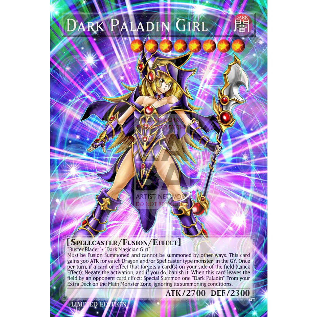 Dark Paladin Girl Full Art ORICA - Custom Yu-Gi-Oh! Card - ZabaTV