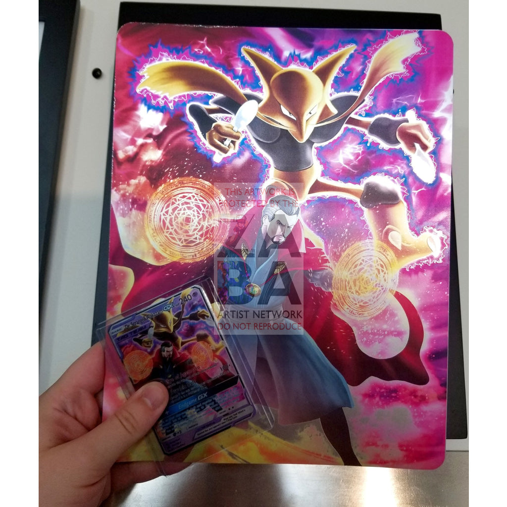Dr. Strange & Alakazam 8"x10.5" Holographic Poster + Custom Card Gift Set - ZabaTV