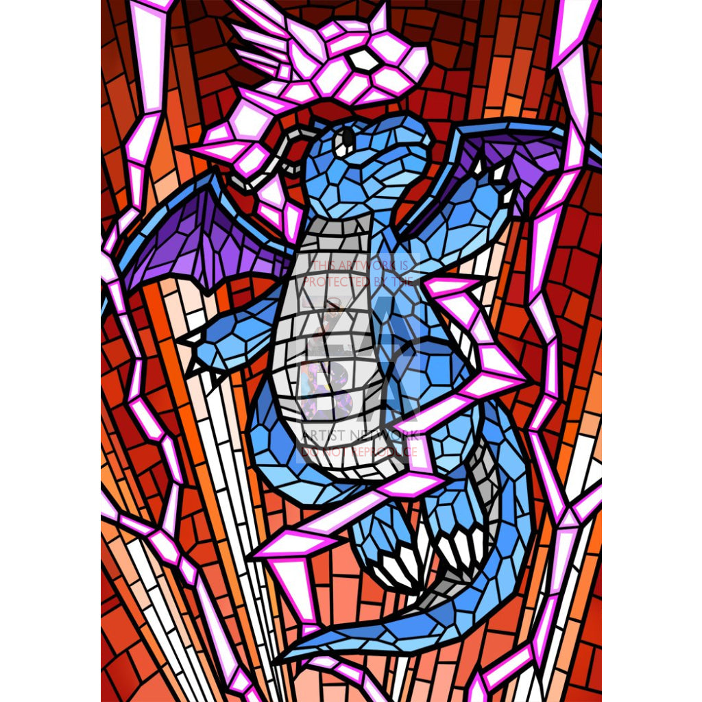 Dragonite V (Stained-Glass) Custom Pokemon Card - ZabaTV