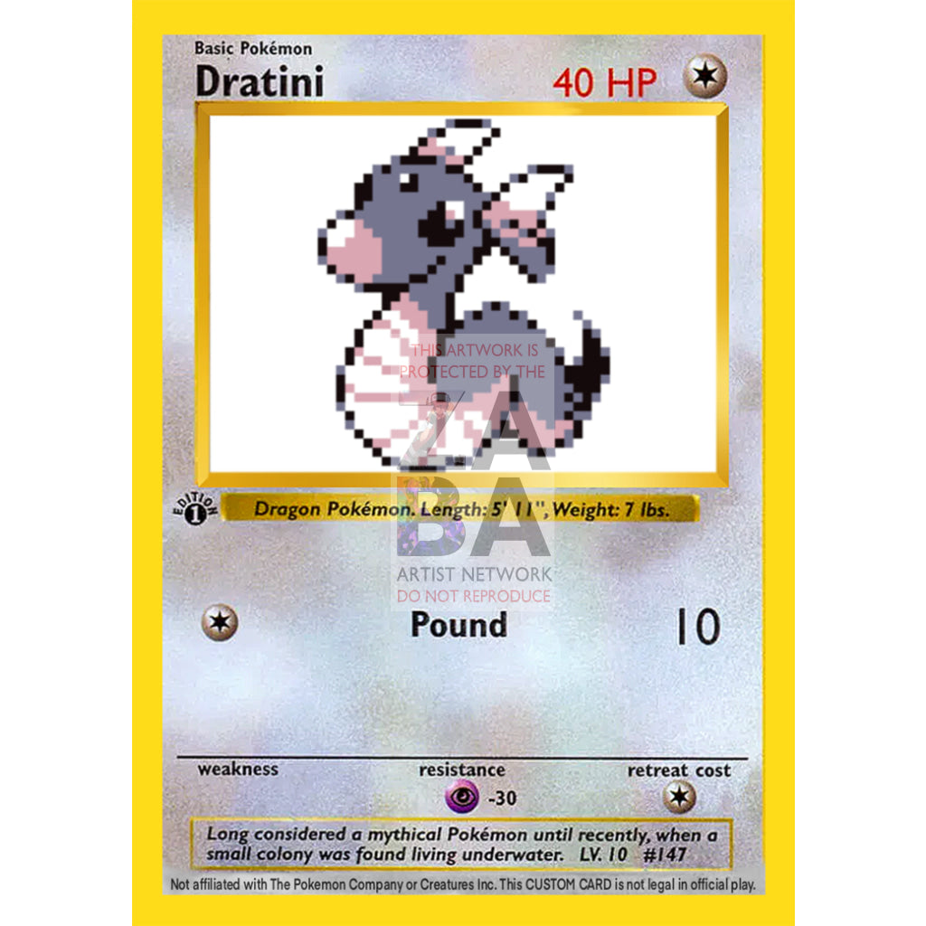 Dratini Game Sprite Custom Pokemon Card - ZabaTV