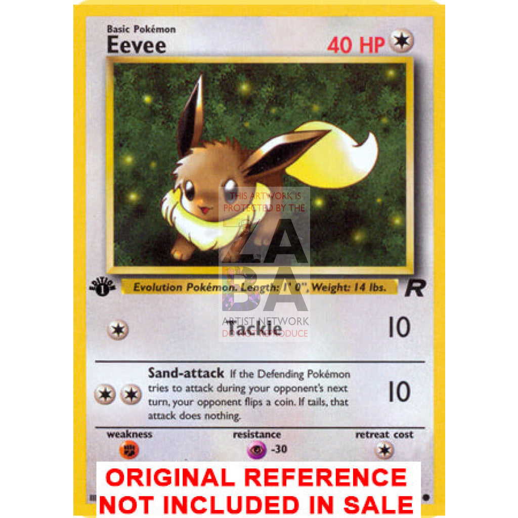 Eevee 55/82 Team Rocket Extended Art Custom Pokemon Card