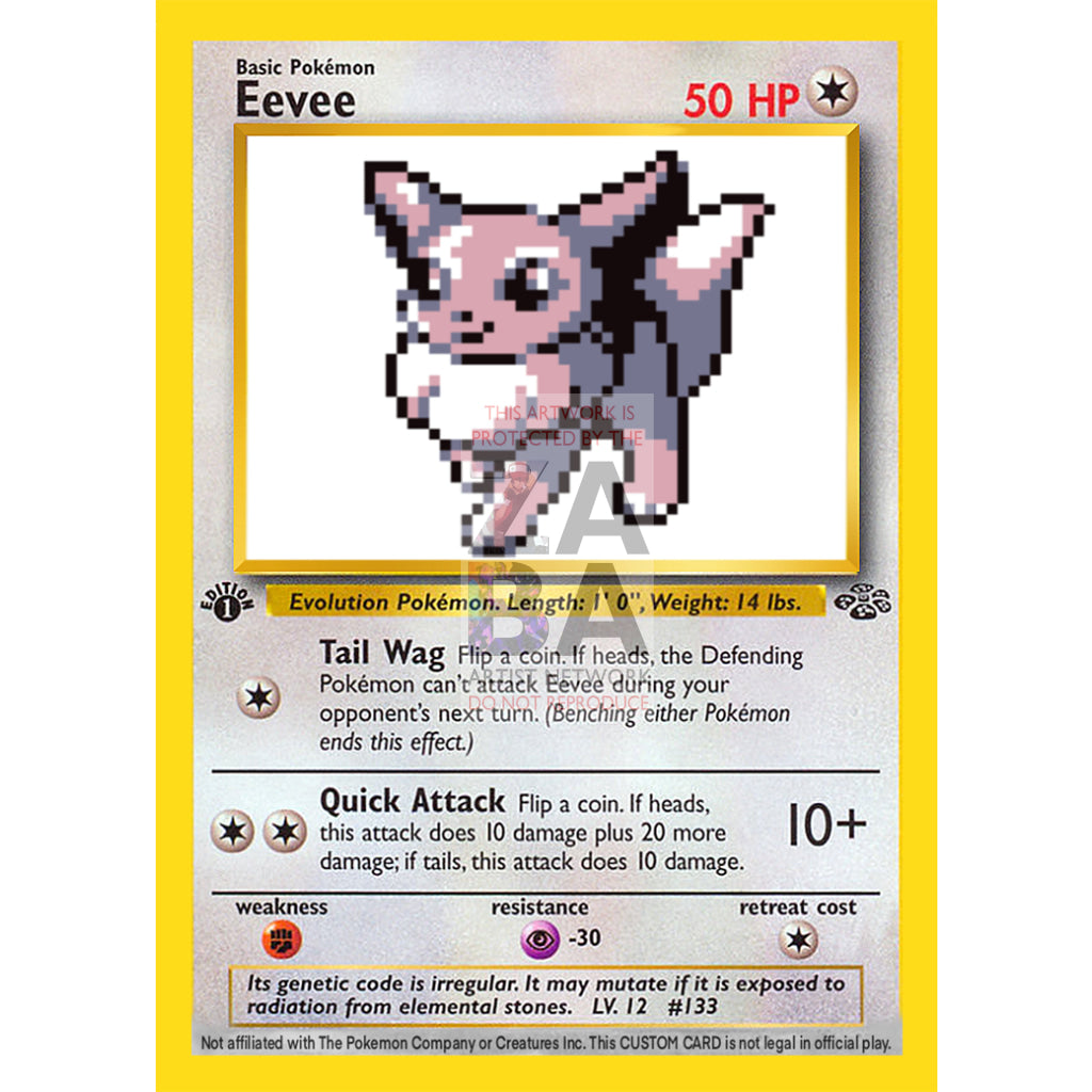 Eevee Game Sprite Custom Pokemon Card - ZabaTV