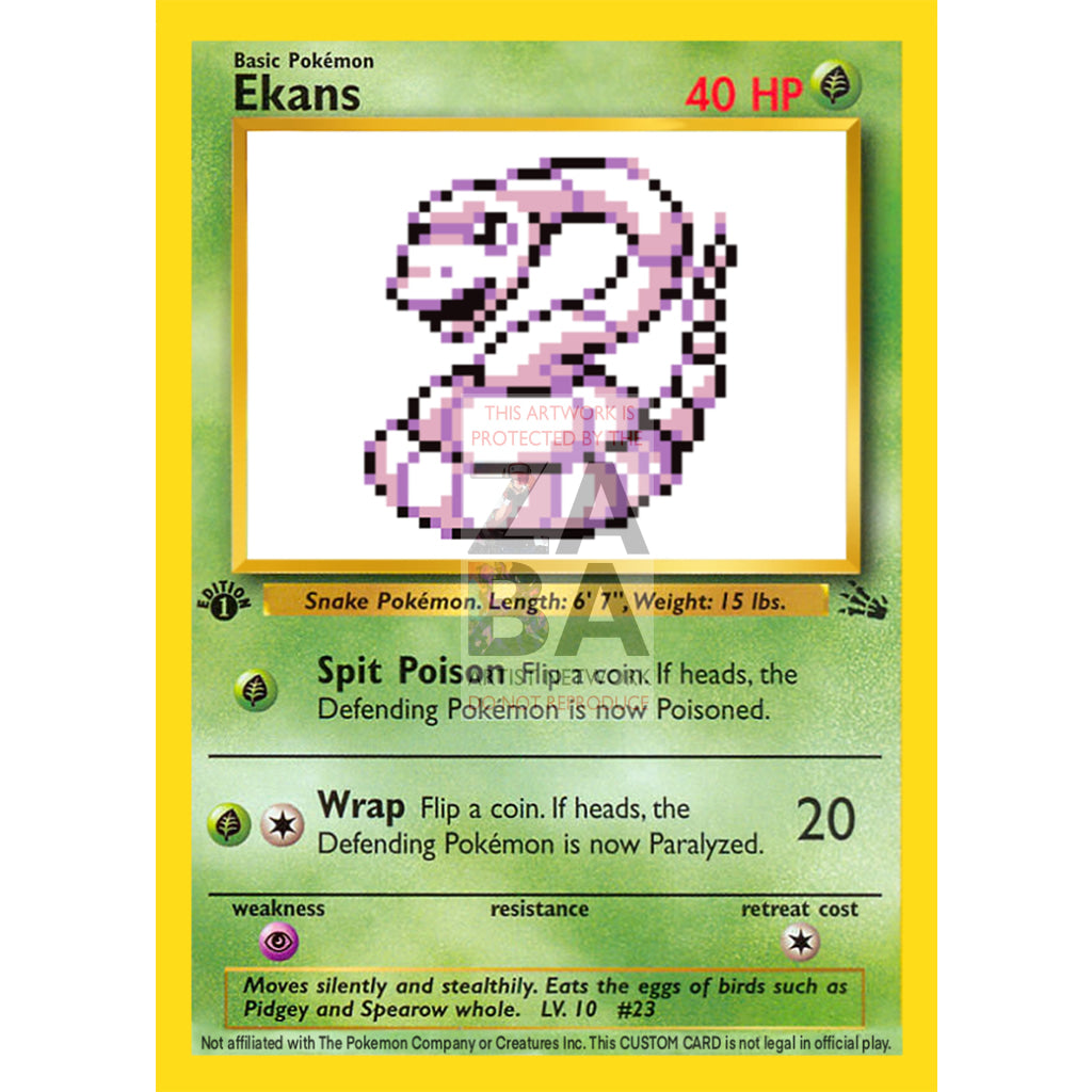 Ekans Game Sprite Custom Pokemon Card - ZabaTV