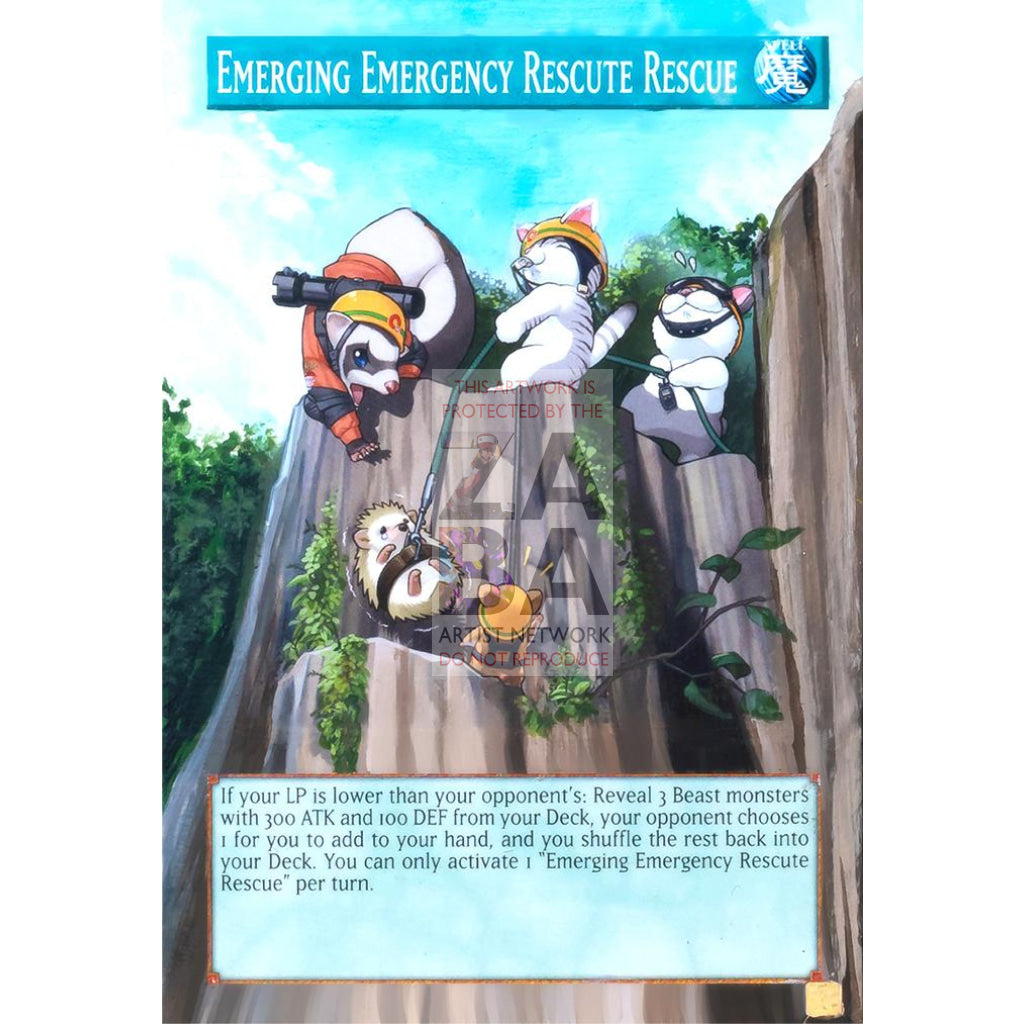 Emerging Emergency Rescute Rescue Full Art ORICA - Custom Yu-Gi-Oh! Card - ZabaTV