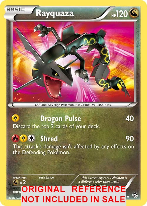 Rayquaza 128/124 Dragons Exalted Extended Art Custom Pokemon Card