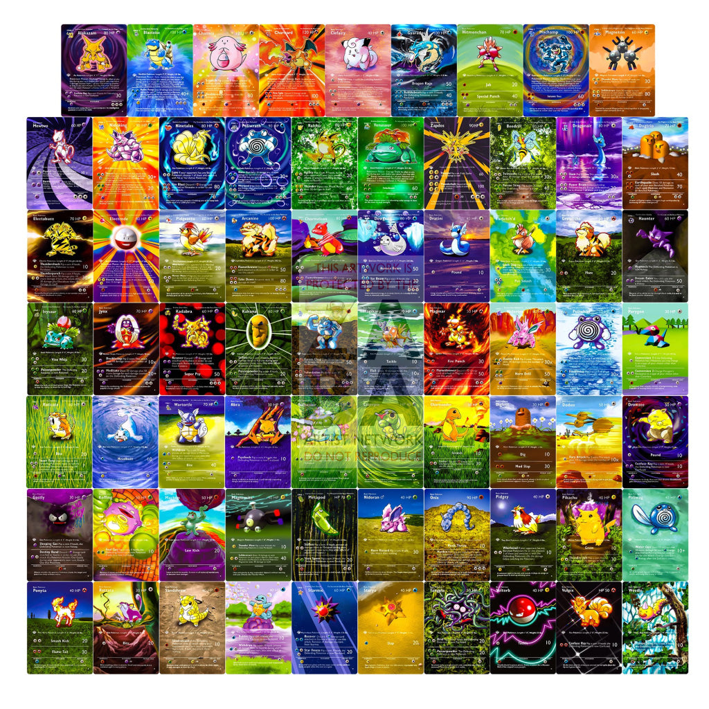 ENTIRE BASE SET Extended Art! (All 69 Cards) Custom Pokemon Cards - ZabaTV