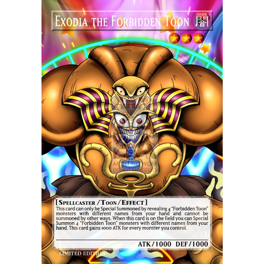 Exodia the Forbidden Toon Full Art ORICA - Custom Yu-Gi-Oh! Card - ZabaTV