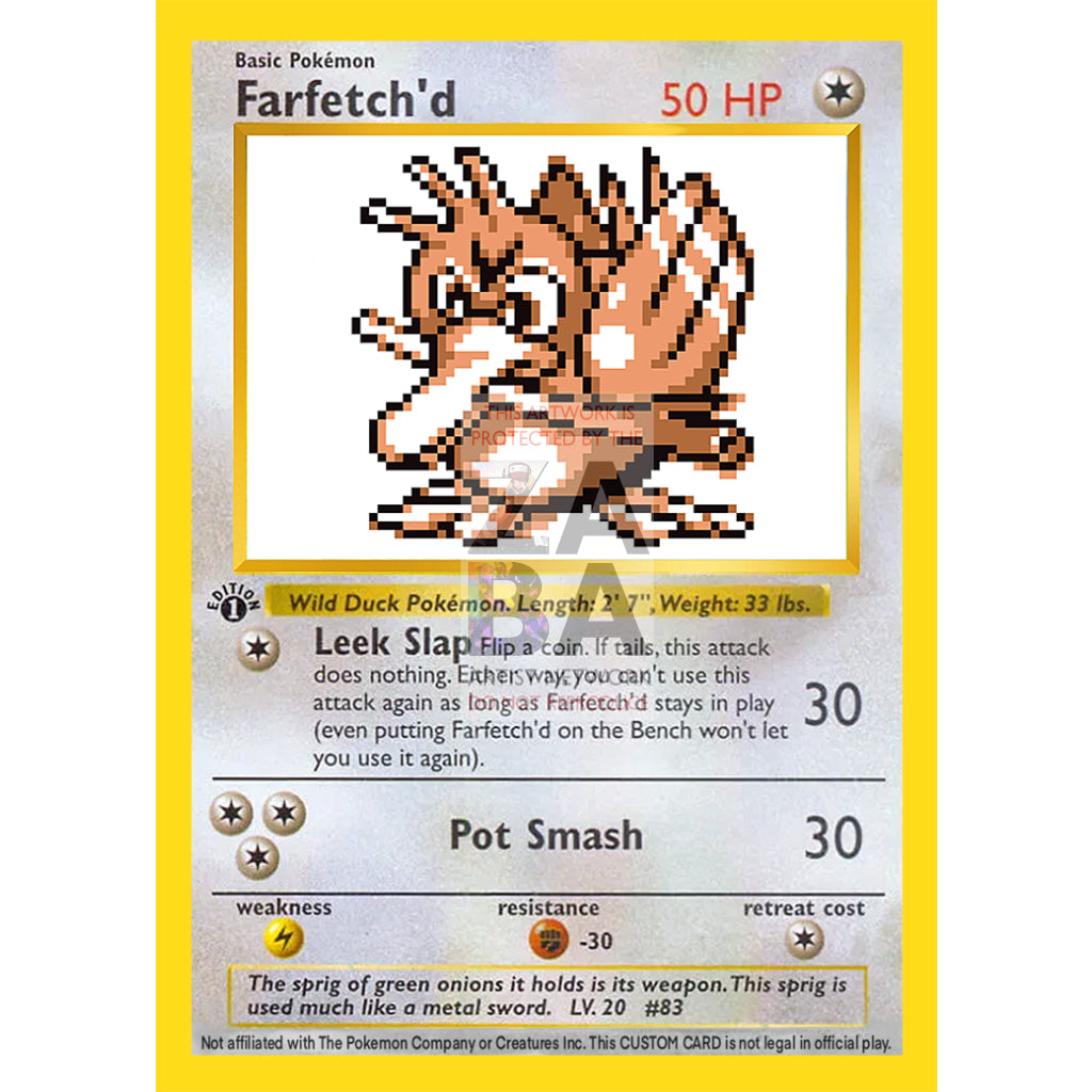 Farfetch'd Game Sprite Custom Pokemon Card - ZabaTV