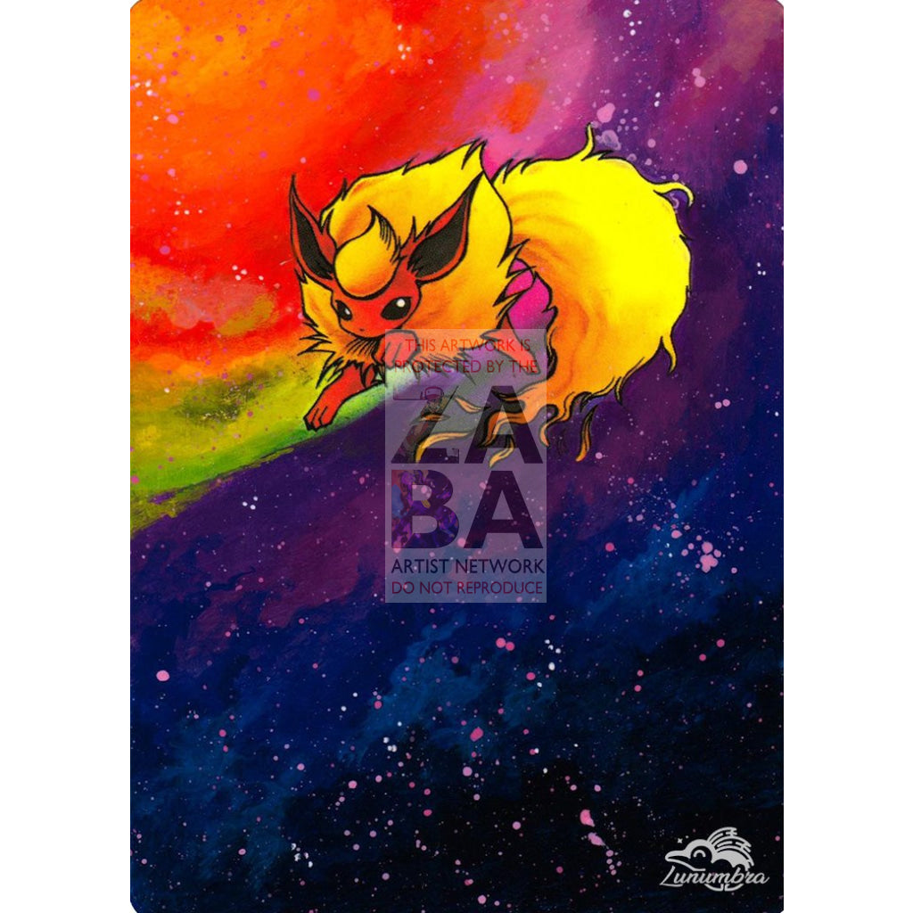 Flareon 3/64 Jungle v.2 Set Extended Art Custom Pokemon Card - ZabaTV