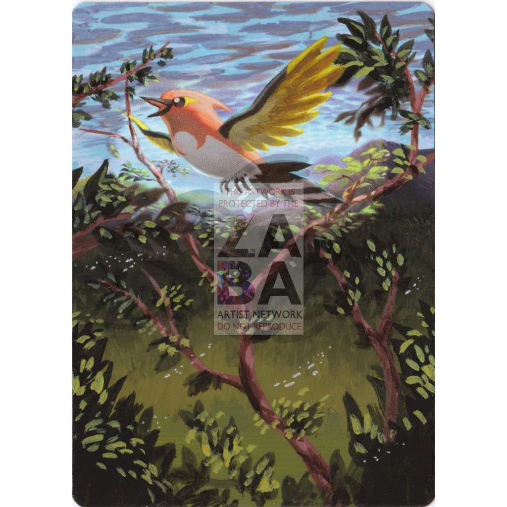 Fletchinder Guardians Rising 110/145 Extended Art Custom Pokemon Card Textless Silver Holographic