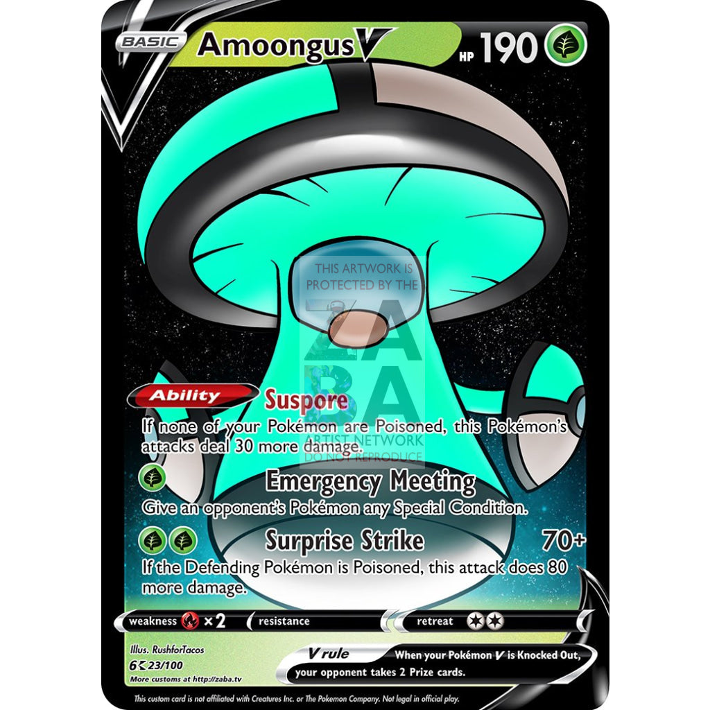 FREE DIGITAL DOWNLOAD Amoongus V Custom Pokemon Card - ZabaTV