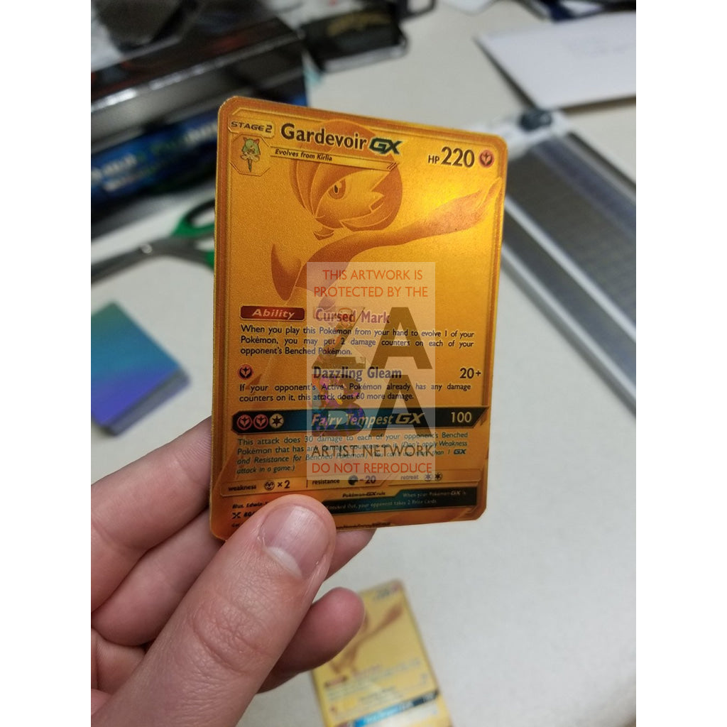 Gardevoir GX GOLD Secret Rare Custom Pokemon Card - ZabaTV