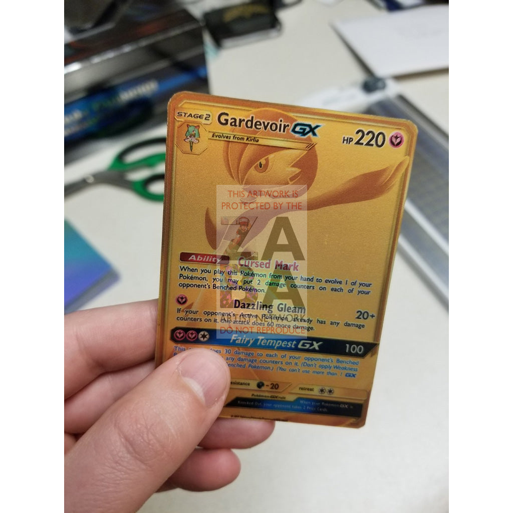 Gardevoir GX GOLD Secret Rare Custom Pokemon Card - ZabaTV