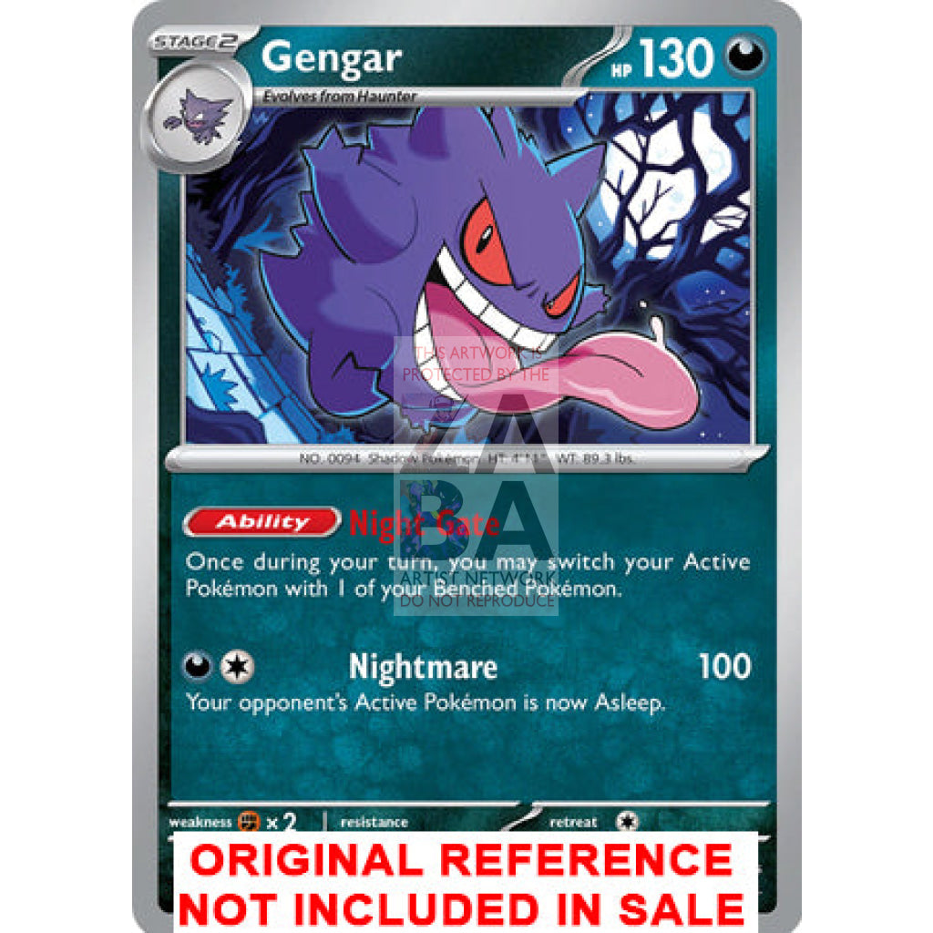 Gengar 057/091 Paldean Fates Extended Art Custom Pokemon Card - ZabaTV