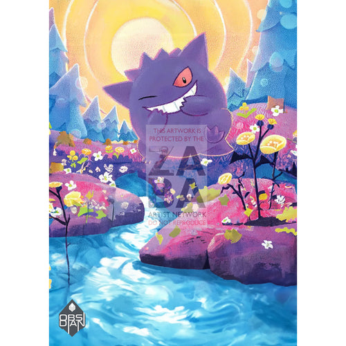 Gengar Swsh052 Promo Extended Art Custom Pokemon Card