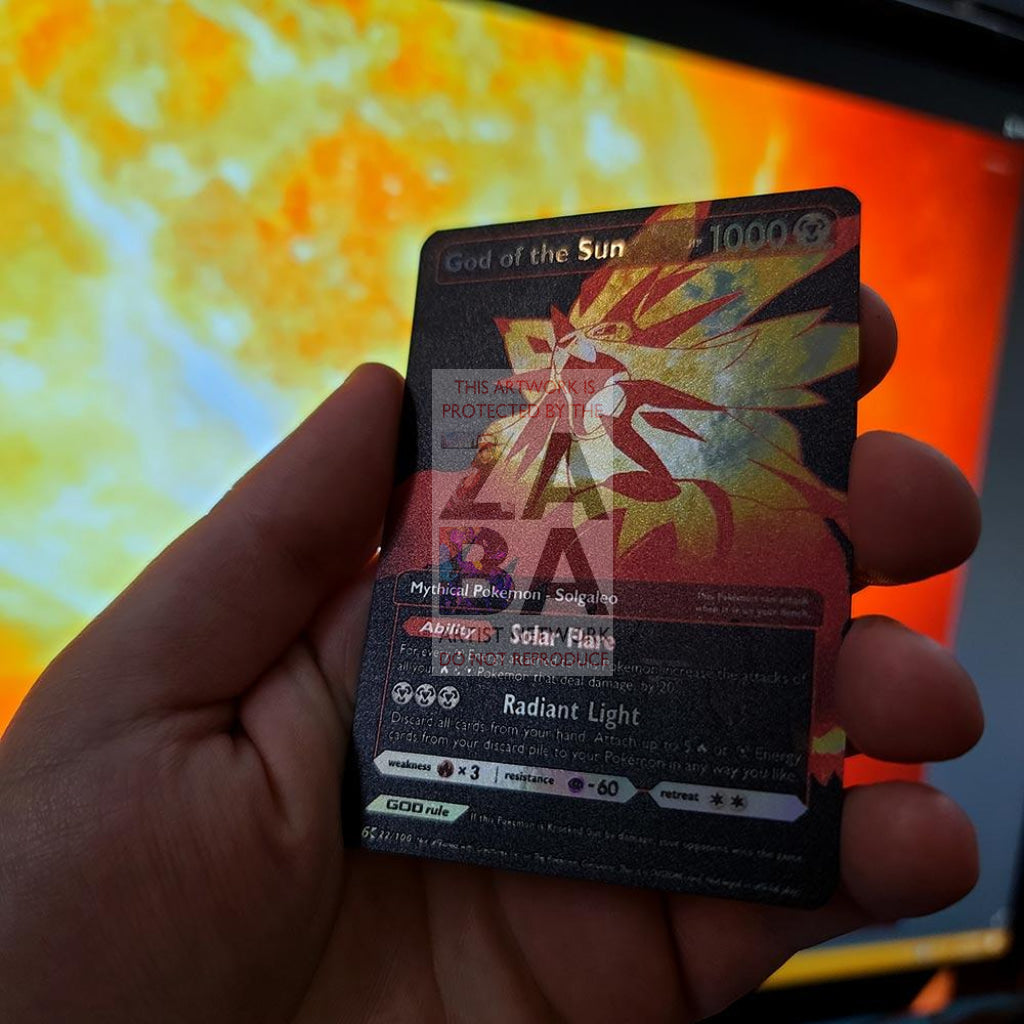 God of the Sun - Solgaleo (Luxury Selective Holographic Custom Pokemon Card) - ZabaTV